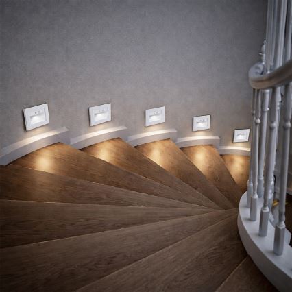 Brilagi - LED lépcsővilágító érzékelővel STEP LIGHT LED/1,5W/230V IP44 fehér