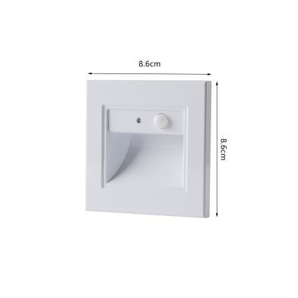 Brilagi - LED lépcsővilágító érzékelővel STEP LIGHT LED/1,5W/230V IP44 fehér