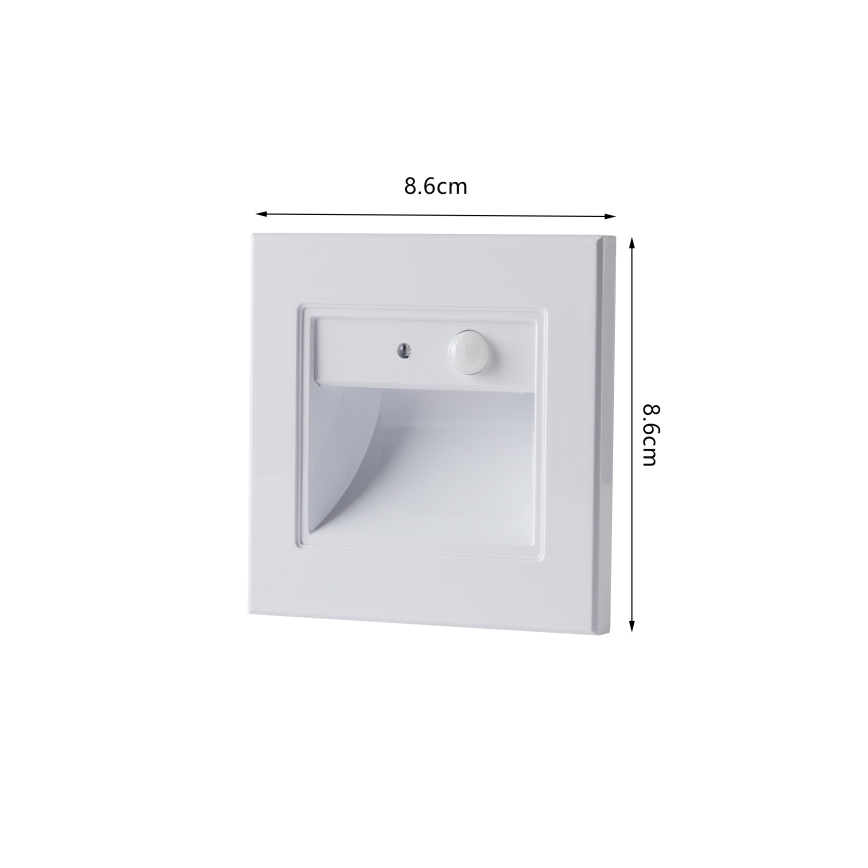 Brilagi - LED lépcsővilágító érzékelővel STEP LIGHT LED/1,5W/230V IP44 fehér