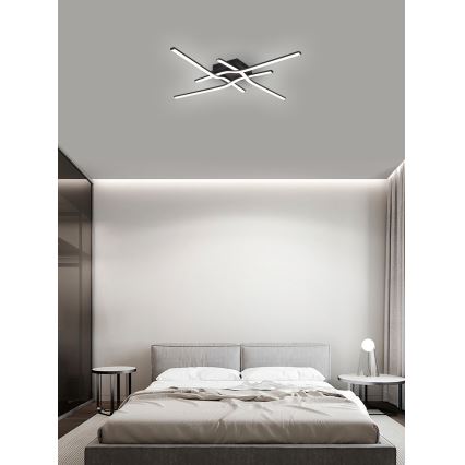 Brilagi - LED mennyezeti lámpa STRIPES LED/38W/230V 68x68 cm fekete