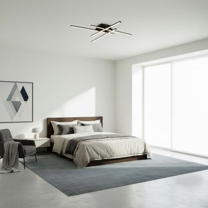 Brilagi - LED mennyezeti lámpatest STRIPES LED/37W/230V 68x68 cm fekete