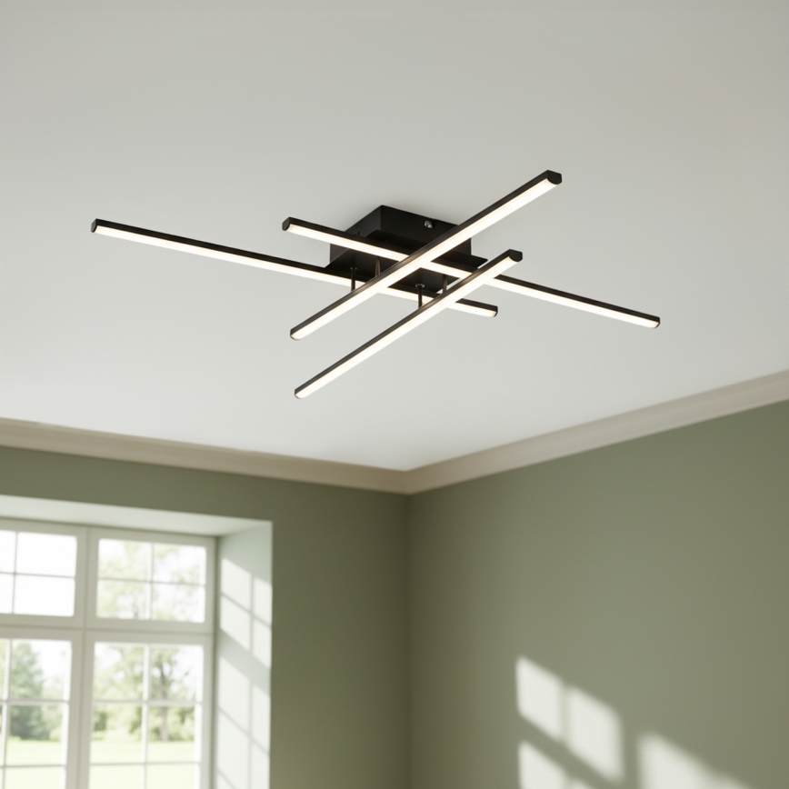 Brilagi - LED mennyezeti lámpatest STRIPES LED/37W/230V 68x68 cm fekete