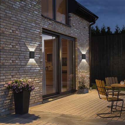 Brilagi - LED napelemes fali lámpa SUN GUARD LED/2W/3,7V 2000 mAh IP45