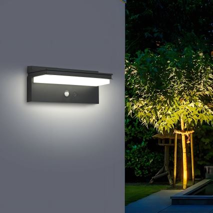 Brilagi - LED napelemes fali lámpa érzékelővel SUN SENSE LED/10W/3,7V 4000 mAh IP44