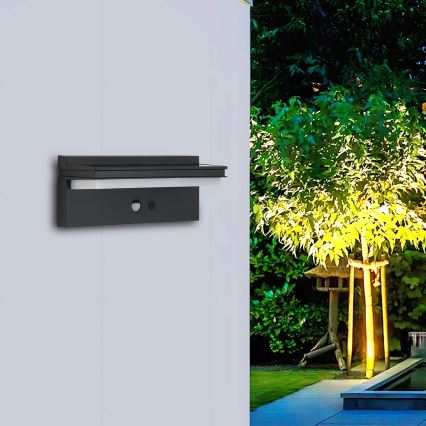 Brilagi - LED napelemes fali lámpa érzékelővel SUN SENSE LED/10W/3,7V 4000 mAh IP44