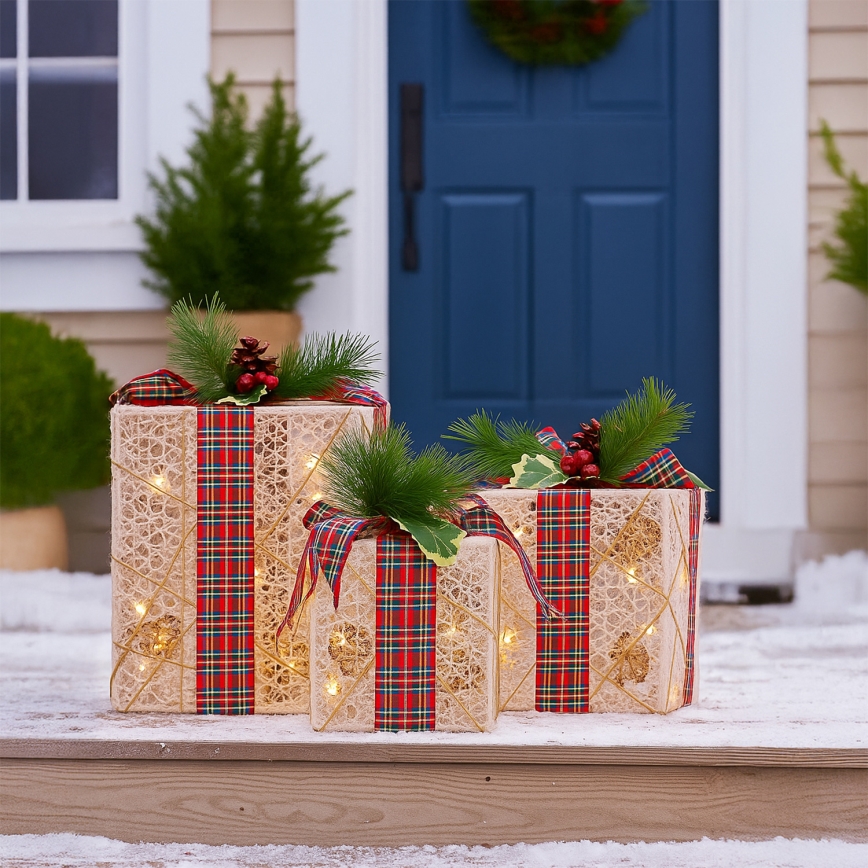 Brilagi - SZETT 3x LED Kültéri karácsonyi dekoráció LED/230V IP44 ajándékok