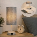 Brilagi - TABLON asztali lámpa USB-porttal 1xE27/25W/230V bézs/szürke