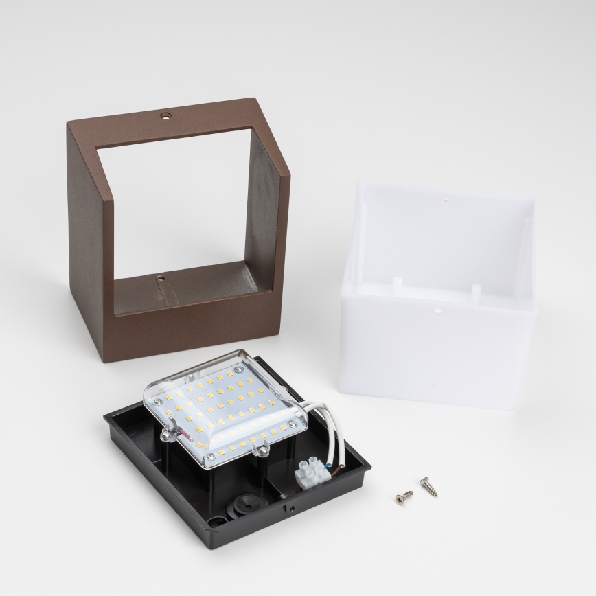 BRILAGI - TERNI LED/12W/230V kültéri fali lámpatest barna IP44