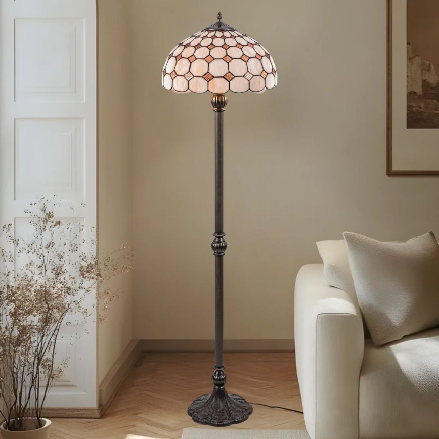 Brilagi - Tiffany ólomüveg állólámpa DORAN 2xE27/60W/230V