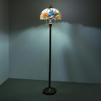 Brilagi - Tiffany ólomüveg állólámpa JUNGLE 2xE27/60W/230V