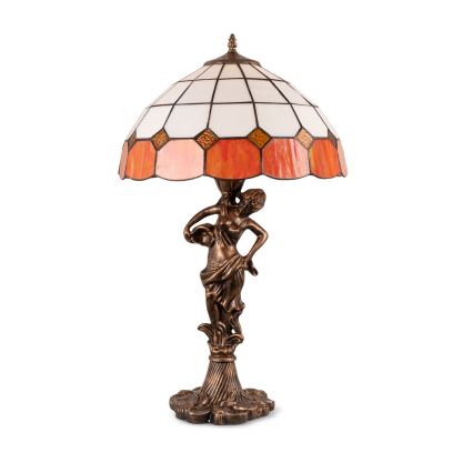 Brilagi - Tiffany ólomüveg asztali lámpa SIENNA 1xE27/60W/230V