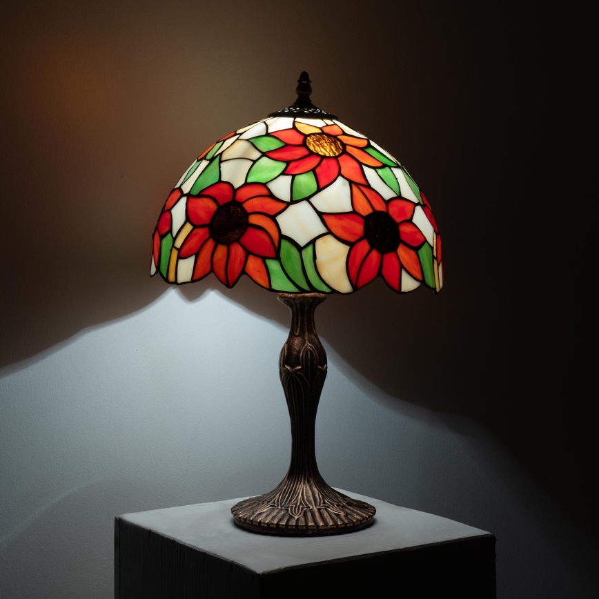 Brilagi - Tiffany ólomüveg asztali lámpa SUNFLOWER 1xE27/60W/230V