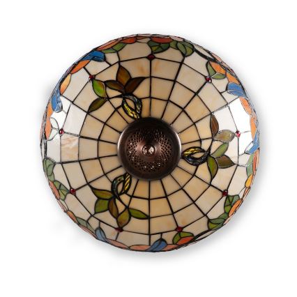 Brilagi - Tiffany ólomüveg csillár, láncon, JUNGLE, 3xE27/60W/230V, átmérő 50 cm