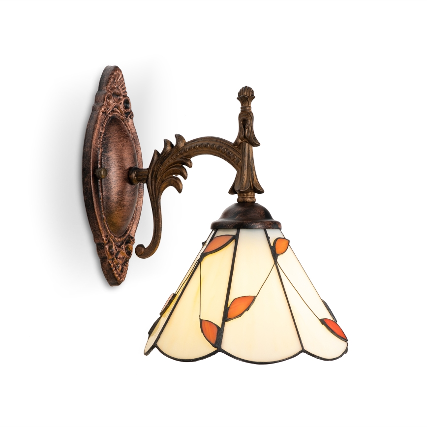 Brilagi - Tiffany ólomüveg falilámpa FOLIA 1xE14/40W/230V