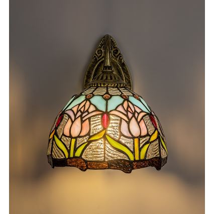 Brilagi - Tiffany ólomüveg falilámpa LORAS 1xE27/40W/230V