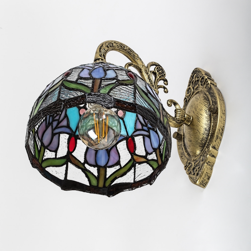 Brilagi - Tiffany ólomüveg falilámpa LORAS 1xE27/40W/230V