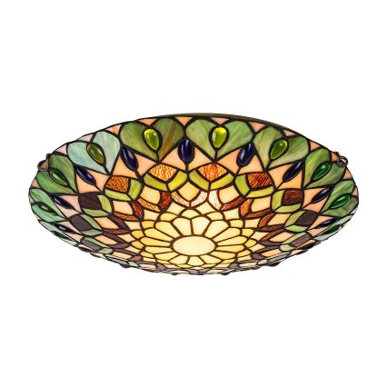 Brilagi - Tiffany ólomüveg mennyezeti lámpa MARGARET 2xE27/60W/230V átm. 40 cm