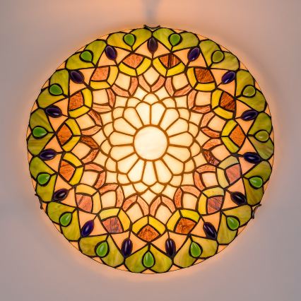 Brilagi - Tiffany ólomüveg mennyezeti lámpa MARGARET 2xE27/60W/230V átm. 40 cm