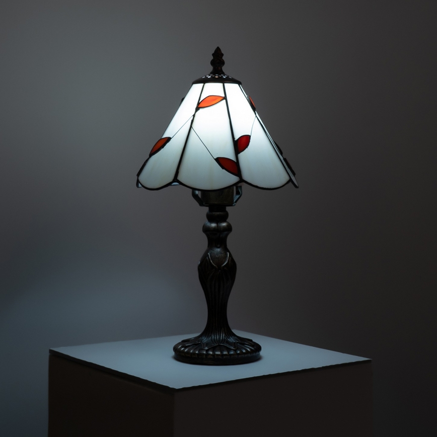 Brilagi - Tiffany-stílusú ólomüveg asztali lámpa FOLIA 1xE27/60W/230V