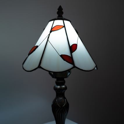 Brilagi - Tiffany-stílusú ólomüveg asztali lámpa FOLIA 1xE27/60W/230V