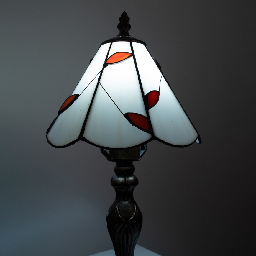 Brilagi - Tiffany-stílusú ólomüveg asztali lámpa FOLIA 1xE27/60W/230V