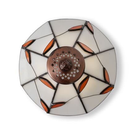Brilagi - Tiffany-stílusú ólomüveg asztali lámpa FOLIA 1xE27/60W/230V