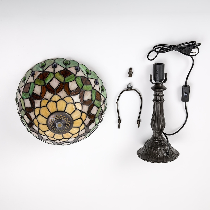 Brilagi - Tiffany-stílusú ólomüveg asztali lámpa MARGARET 1xE27/40W/230V