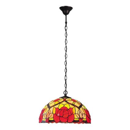 Brilagi - Tiffany-stílusú vitrázs csillár láncon GARLAN 2xE27/60W/230V