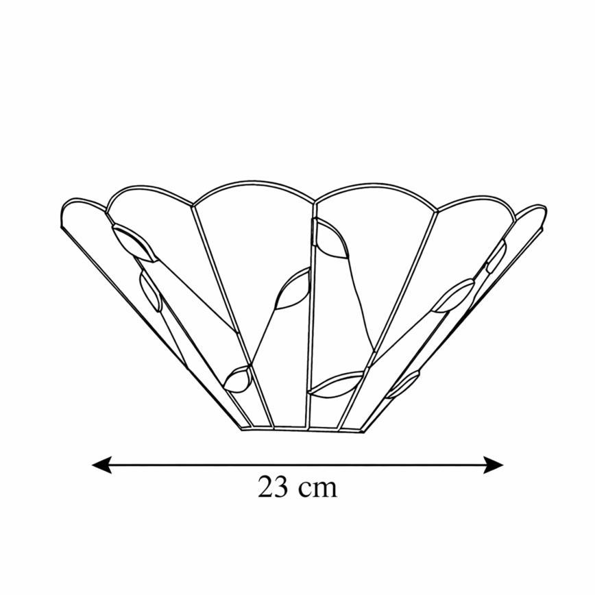 Brilagi - Tiffany stílusú vitrázs fali lámpa FOLIA 1xE14/40W/230V