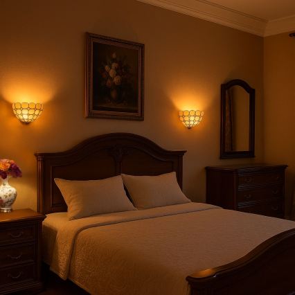 Brilagi - Tiffany stílusú vitrázs falikar DORAN 1xE14/40W/230V