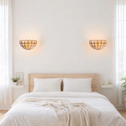 Brilagi - Tiffany stílusú vitrázs falikar DORAN 1xE14/40W/230V