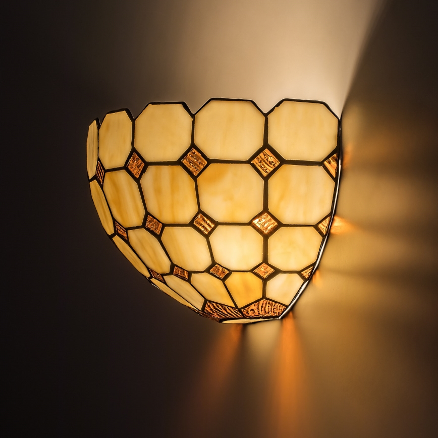 Brilagi - Tiffany stílusú vitrázs falikar DORAN 1xE14/40W/230V