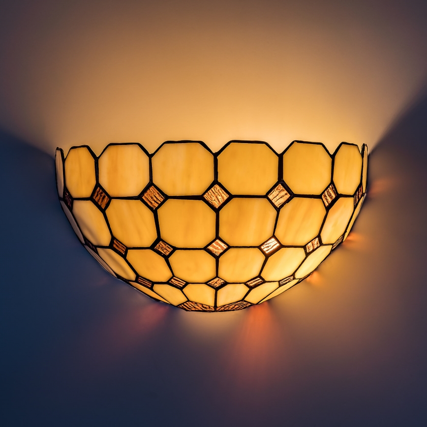 Brilagi - Tiffany stílusú vitrázs falikar DORAN 1xE14/40W/230V