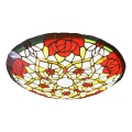 Brilagi - Tiffany-stílusú vitrázs mennyezeti lámpa GARLAN 2xE27/60W/230V