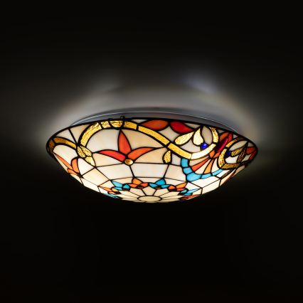 Brilagi - Tiffany-üveg mennyezeti lámpa MIRABELLA 2xE27/60W/230V átm. 40 cm