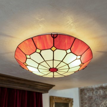 Brilagi - Tiffany-üveg mennyezeti lámpa SIENNA 2xE27/60W/230V átm. 40 cm