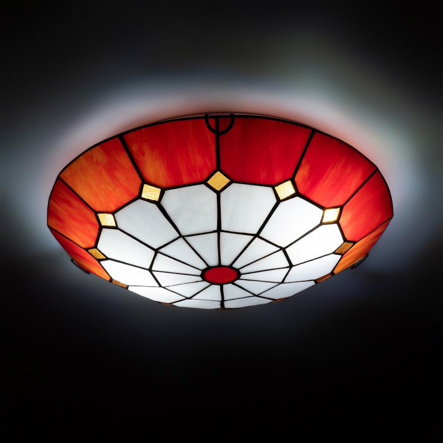 Brilagi - Tiffany-üveg mennyezeti lámpa SIENNA 2xE27/60W/230V átm. 40 cm