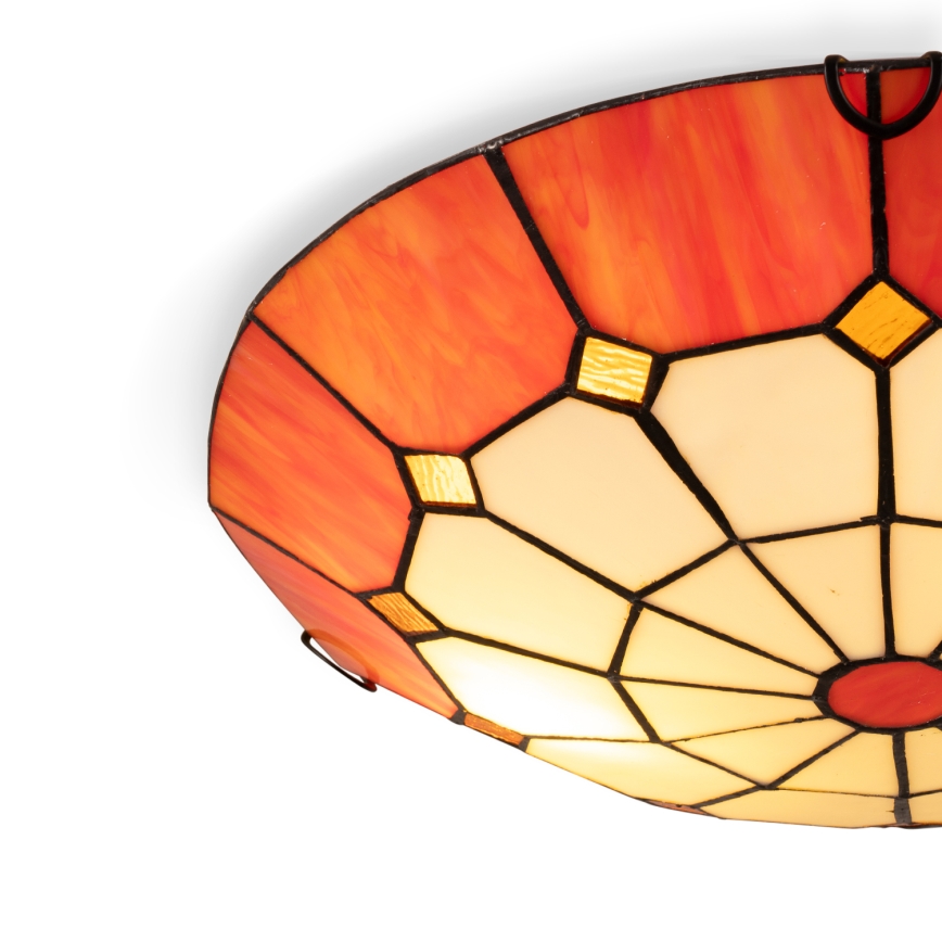 Brilagi - Tiffany-üveg mennyezeti lámpa SIENNA 2xE27/60W/230V átm. 40 cm