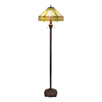 BRILAGI - Tiffany vitrázs állólámpa EMERALD 2xE27/60W/230V