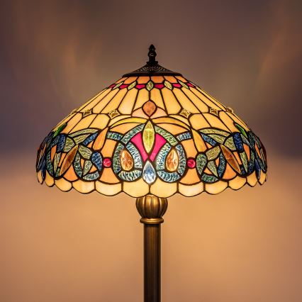 Brilagi - Tiffany-vitrázs állólámpa LUISA 2xE27/60W/230V
