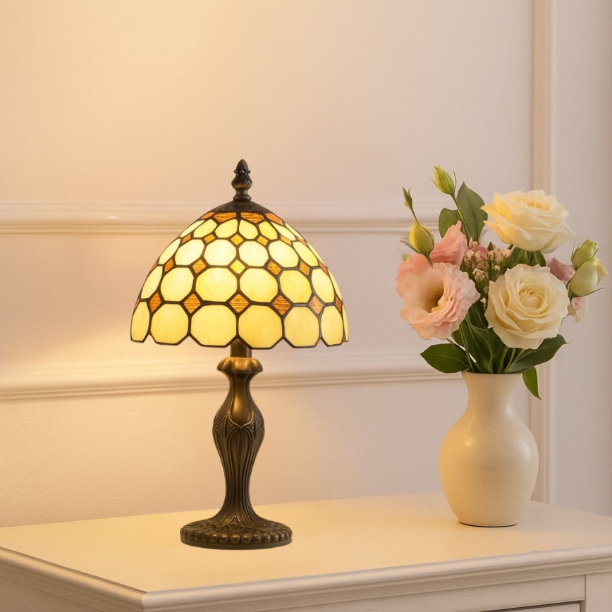 Brilagi - Tiffany vitrázs asztali lámpa DORAN 1xE14/40W/230V
