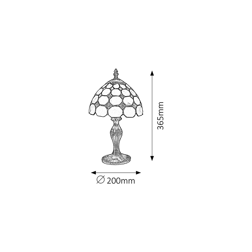 Brilagi - Tiffany vitrázs asztali lámpa DORAN 1xE14/40W/230V
