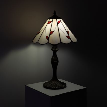 Brilagi - Tiffany-vitrázs asztali lámpa FOLIA 1xE27/60W/230V