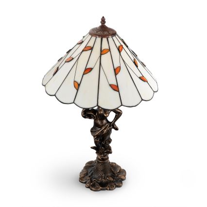 Brilagi - Tiffany vitrázs asztali lámpa FOLIA 1xE27/60W/230V