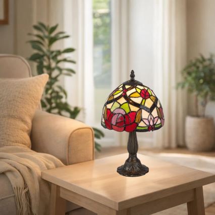 Brilagi - Tiffany vitrázs asztali lámpa GARLAN 1xE14/40W/230V