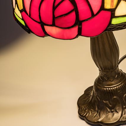 Brilagi - Tiffany vitrázs asztali lámpa GARLAN 1xE14/40W/230V