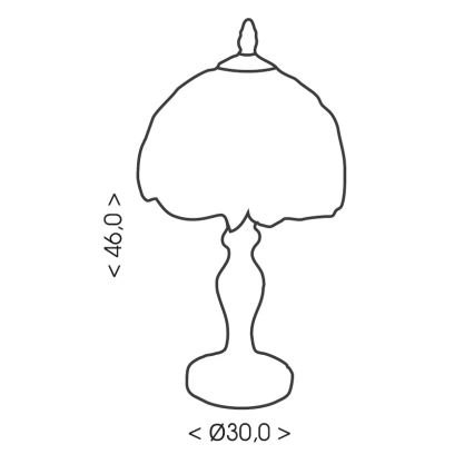 Brilagi - Tiffany vitrázs asztali lámpa JUNGLE 1xE27/60W/230V