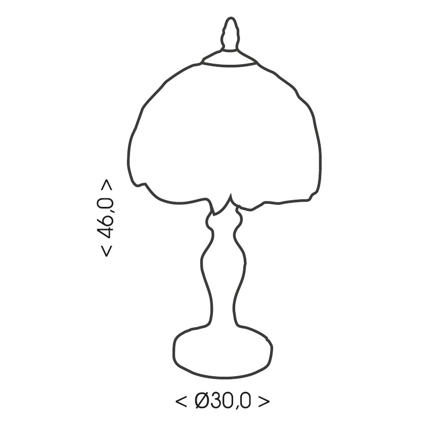Brilagi - Tiffany vitrázs asztali lámpa JUNGLE 1xE27/60W/230V