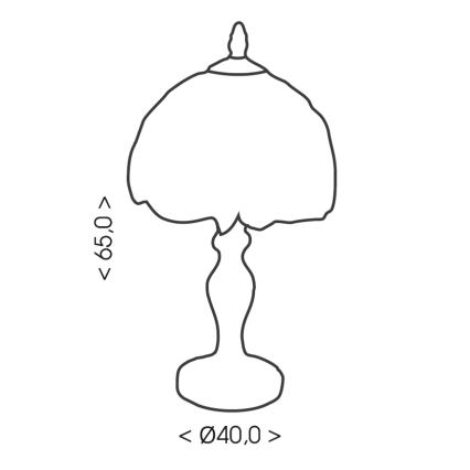 Brilagi - Tiffany-vitrázs asztali lámpa JUNGLE 1xE27/60W/230V