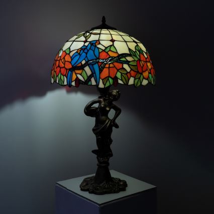 Brilagi - Tiffany-vitrázs asztali lámpa JUNGLE 1xE27/60W/230V